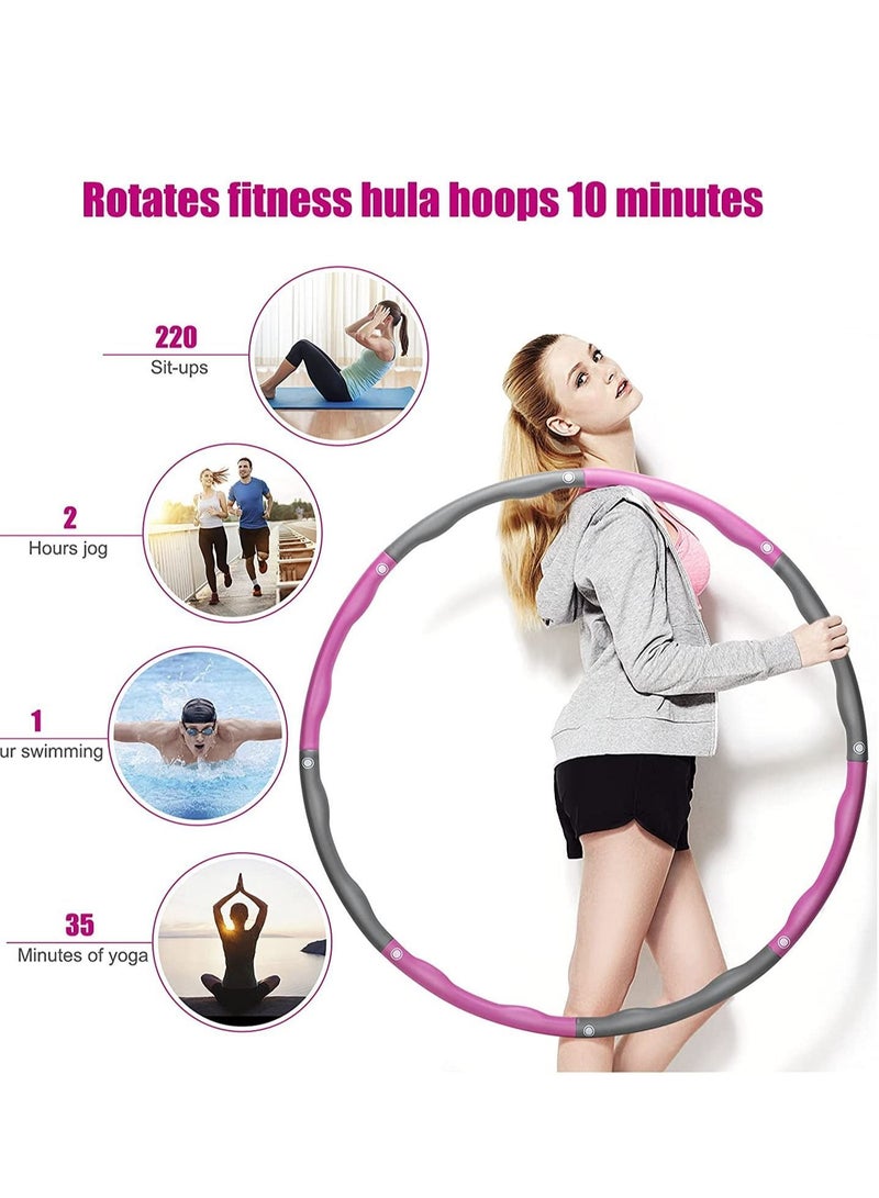 Y&D Hula Hoop, Weighted Hoops for Fitness Adujustable Width 95 Gift Youth Adults Ladies Lose Weight Collapsible & Adjustable  - Image 5