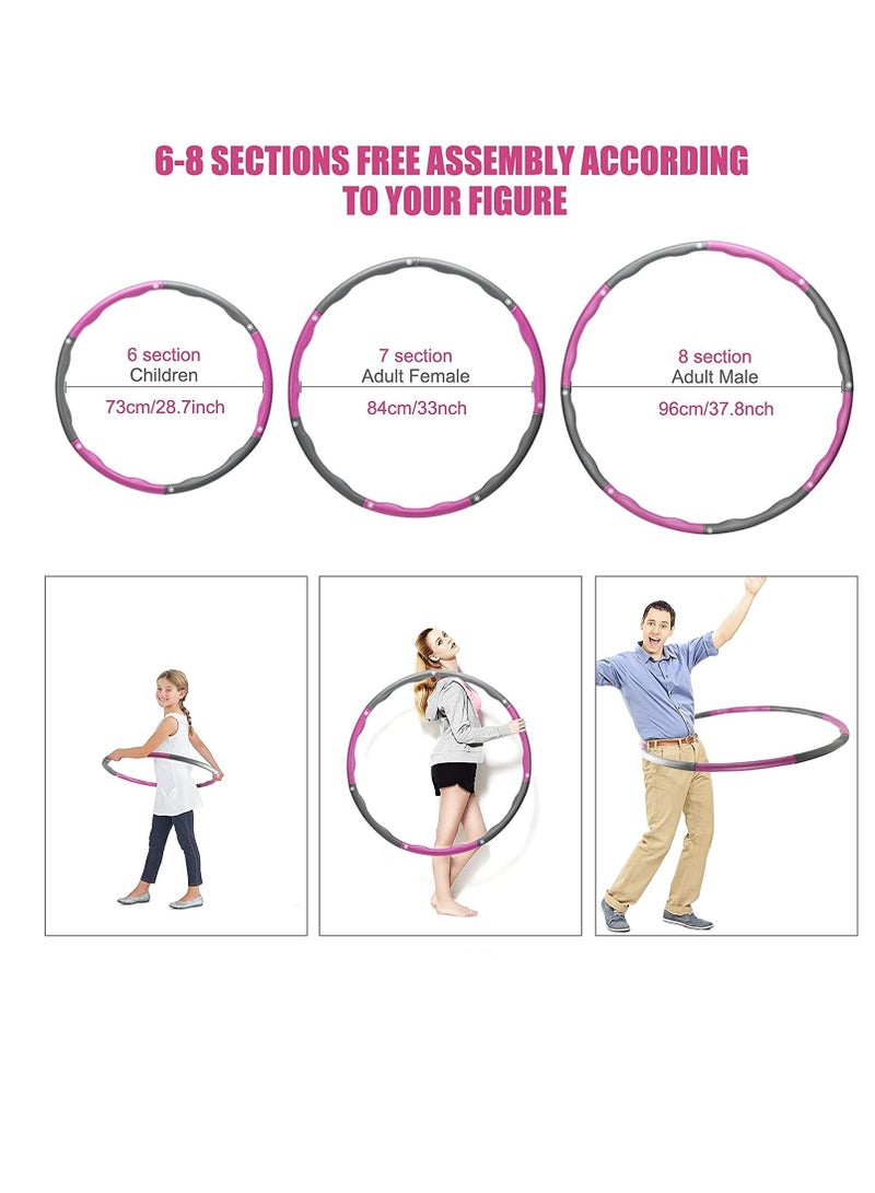 Y&D Hula Hoop, Weighted Hoops for Fitness Adujustable Width 95 Gift Youth Adults Ladies Lose Weight Collapsible & Adjustable  - Image 3