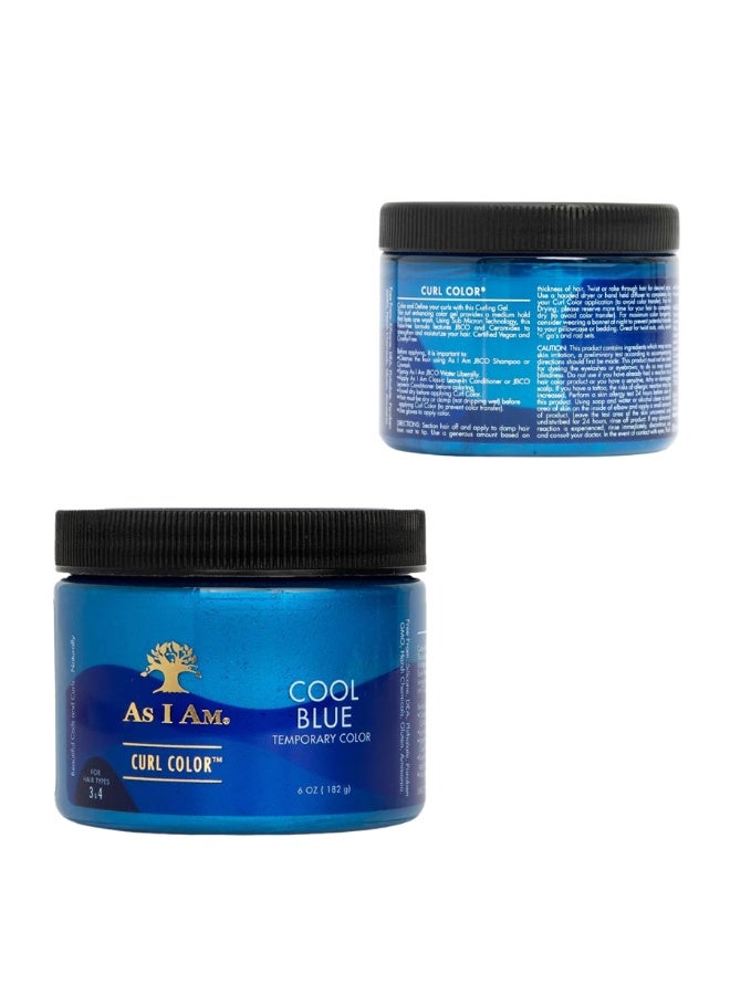 آز أي آم AS I AM Curl Hair Color, Temporary Color Gel, Vegan & Cruelty-Free, Cool Blue - 182g - Image 3