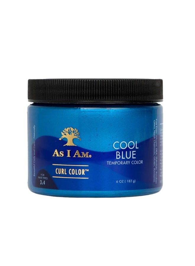 آز أي آم AS I AM Curl Hair Color, Temporary Color Gel, Vegan & Cruelty-Free, Cool Blue - 182g - Image 1