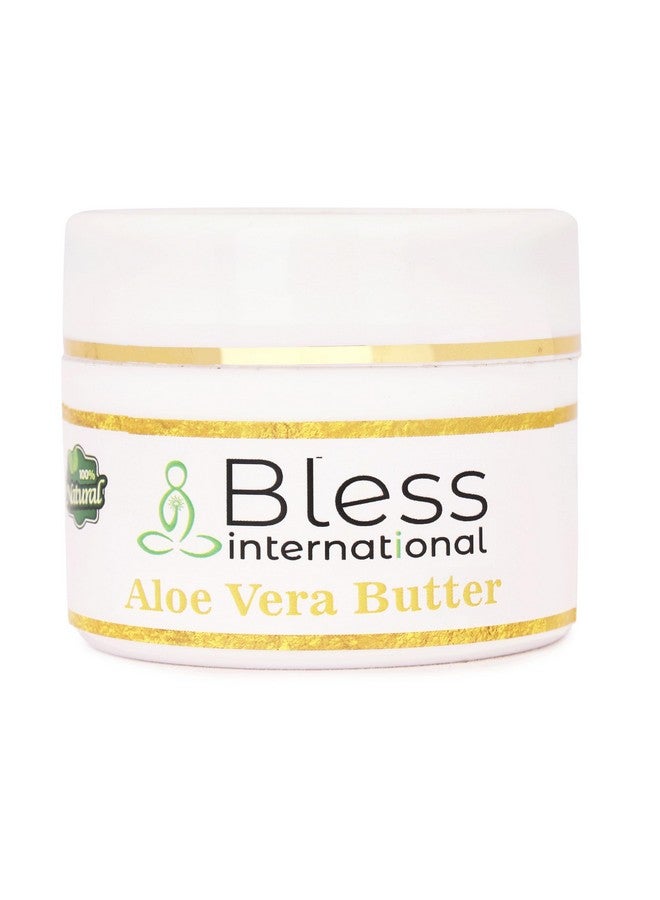 Bless International زبدة الصبار الخام العضوية 100% مرطب طبيعي وغير مكرر للبشرة للوجه والجسم والشعر 4 أونصات 115 جم من الدرجة الأولى من آيفوري وايت كريمات منزلية الصنع بلسم لوشن صابون ينعم البشرة الجافة والقاسية - Image 1