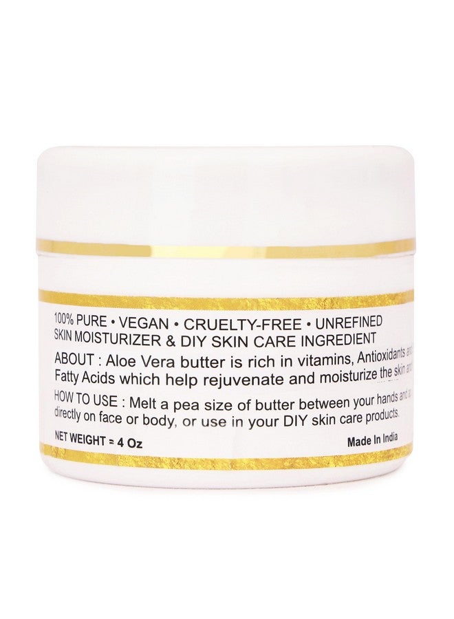 Bless International زبدة الصبار الخام العضوية 100% مرطب طبيعي وغير مكرر للبشرة للوجه والجسم والشعر 4 أونصات 115 جم من الدرجة الأولى من آيفوري وايت كريمات منزلية الصنع بلسم لوشن صابون ينعم البشرة الجافة والقاسية - Image 5