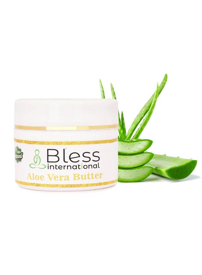 Bless International زبدة الصبار الخام العضوية 100% مرطب طبيعي وغير مكرر للبشرة للوجه والجسم والشعر 4 أونصات 115 جم من الدرجة الأولى من آيفوري وايت كريمات منزلية الصنع بلسم لوشن صابون ينعم البشرة الجافة والقاسية - Image 2