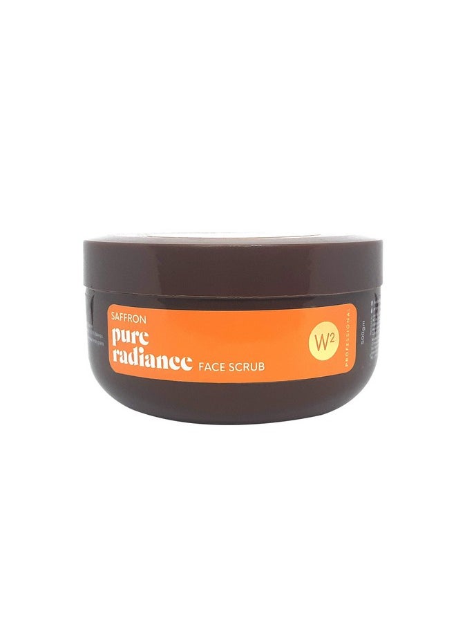 W2 Why Wait Pure Radiance Saffron Face Scrub |Aloevera, Sunflower Oil & Saffron | Exfoliates Dead Skin Cell, Lighten & Even Tone | For All Skin Type (500Gm Pack) 