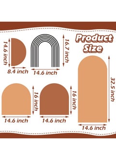 Chinco 5 Pieces Arch Wall Decal Boho Wall Decal Peel And Stick Modern Polka Dot Decals Arch Wall Stickers Terracotta Wall Decor Art Murals Wall Decal Removable Minimalist Wallpaper For Bedroom Living Room  - Image 3