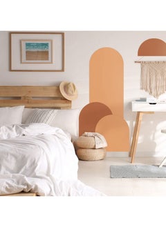 Chinco 5 Pieces Arch Wall Decal Boho Wall Decal Peel And Stick Modern Polka Dot Decals Arch Wall Stickers Terracotta Wall Decor Art Murals Wall Decal Removable Minimalist Wallpaper For Bedroom Living Room  - Image 4
