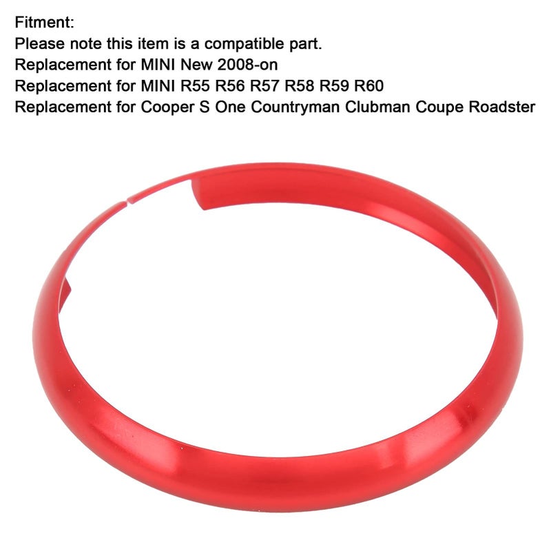 Aluminum Alloy Smart Key Trim Replacement Decorative Ring For Mini R55 R56 R57 R58 R59 R60 Red Protects Against Scratches And Dents - Image 4