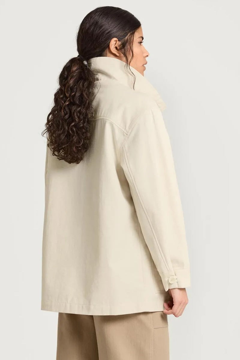 Tchibo Women Textured Parka Jacket, Off White - Image 2