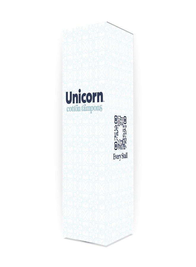 UNICORN Tampons, Organic Plant-Based Compact Applicator Regular Cotton Tampon Cartridge (60 Count, Pack of 1 - Image 1