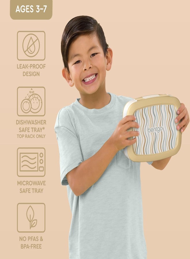 Bentgo Kids 5-Compartment Leak-Proof Bento-Style Lunch Box (Whimsy & Wonder Collection) - Ideal for Ages 3-7, Drop-Proof & Durable, Dishwasher Safe, & PFAS & BPA-Free Materials (Wavy) - Image 3