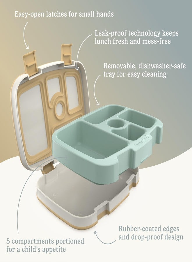 Bentgo Kids 5-Compartment Leak-Proof Bento-Style Lunch Box (Whimsy & Wonder Collection) - Ideal for Ages 3-7, Drop-Proof & Durable, Dishwasher Safe, & PFAS & BPA-Free Materials (Wavy) - Image 5