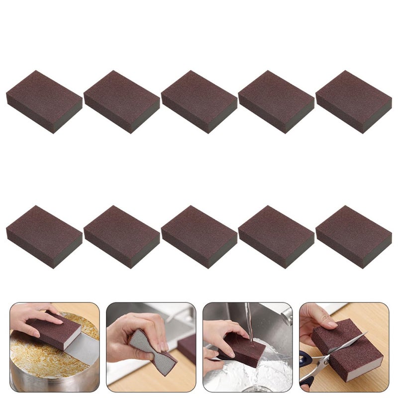 20 Pack Replaceable Emery Scrub Sponges Rust Remover Kitchen Cleaning Dishwashing Set - Image 4