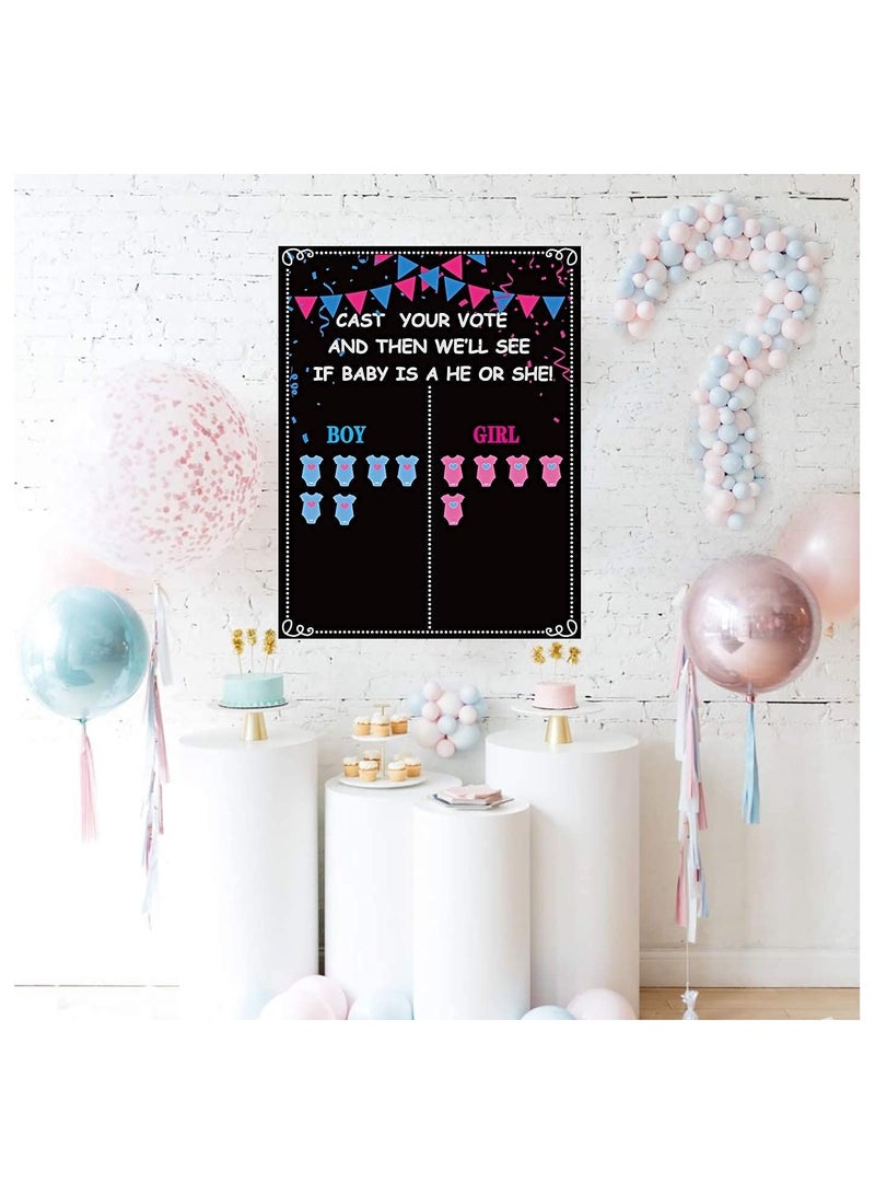 JOLLITY LLC Baby Gender Reveal Party Decorations Voting Board Poster with Stickers Ideas Boy or Girl Games for Guests - Image 2