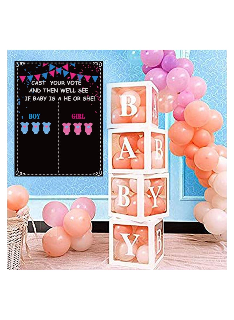 JOLLITY LLC Baby Gender Reveal Party Decorations Voting Board Poster with Stickers Ideas Boy or Girl Games for Guests - Image 4