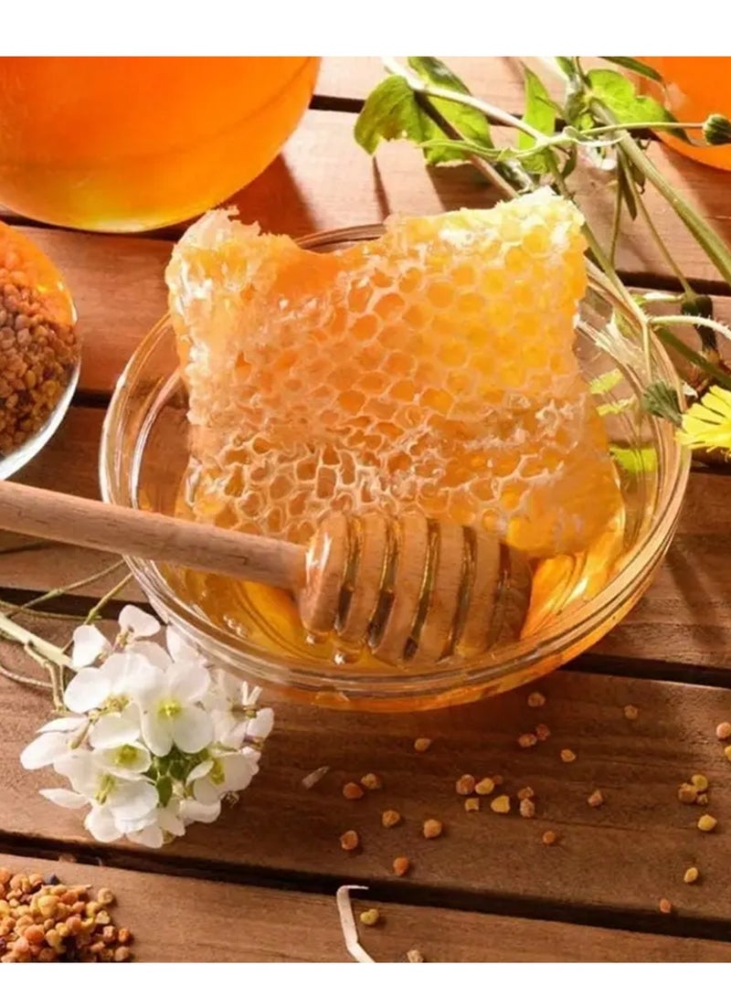Lavish Natural Wood Honey Spoon | 10CM | 6-PACK | Honey Dipper Sticks | Drizzling | Stirring | Dispensing Honey | Jam | Syrup | Eco-Friendly | Kitchen & Party Favors - Image 3
