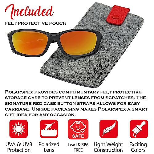 PolarSpex Flexible Kids Toddler Boys Sports Wrap Polarized Sunglasses - BPA Free - Image 2