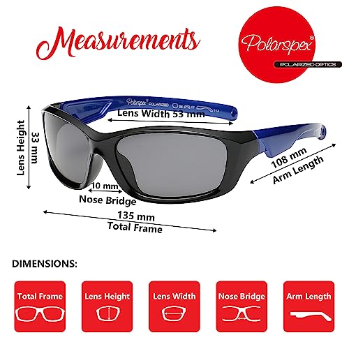 PolarSpex Flexible Kids Toddler Boys Sports Wrap Polarized Sunglasses - BPA Free - Image 4