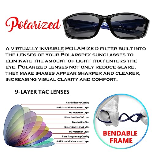 PolarSpex Flexible Kids Toddler Boys Sports Wrap Polarized Sunglasses - BPA Free - Image 3