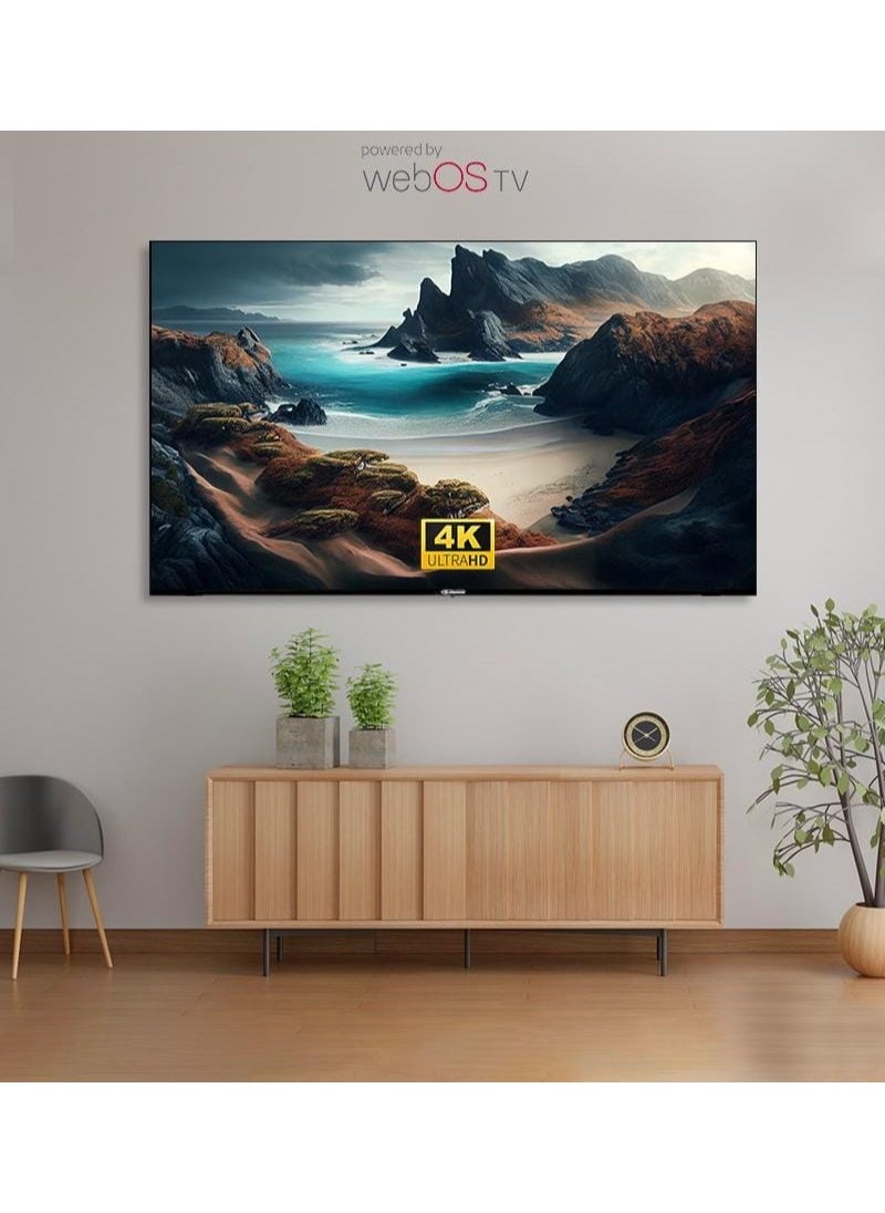 GENERAL CLASS SMART WEB OS TV 65 Inches Frameless, Built-in Receiver + Magic Remote, 8GB + 1.5GB RAM, LED Ultra HD 4K, Bluetooth, 2 USB Ports, 3 HDMI Ports, 2 Stereo Speakers with 8 Watts Each, Model GC-6524  - Image 1