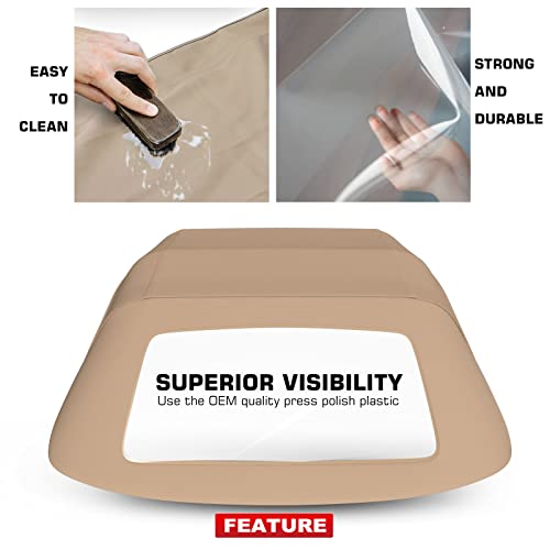 A-Premium غطاء قماش قابل للتحويل من A-Premium مع نافذة بلاستيكية متوافق مع فورد موستانج 1994-2004 القابل للتحويل FOR94046555 1011MUS101 - Image 4