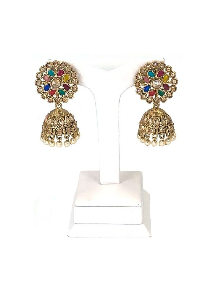GOHONA - GOHONA Bollywood Style Indian Traditional Jhumka Earring for Women - Image 1