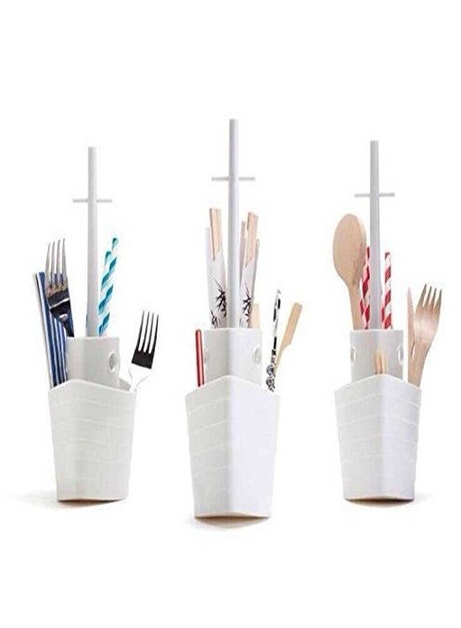 CONNECTWIDE� Multifunctional Tableware Sailing Storage Cutlery Napkin Holder Rack Toothbrush Kitchen Utensils Stands New Study Stationer's Storage - Image 2