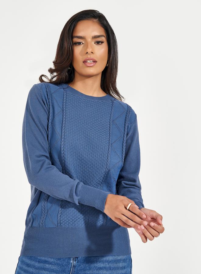 ستايلي سويتر محبوك بقصة عادية وأكمام قصيرة - Image 1