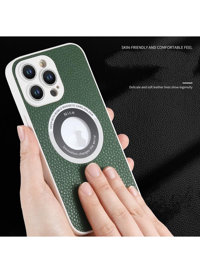 S-TOP Case For iPhone 15 Pro Litchi Texture MagSafe TPU Full Coverage Shockproof Phone Case - Image 3