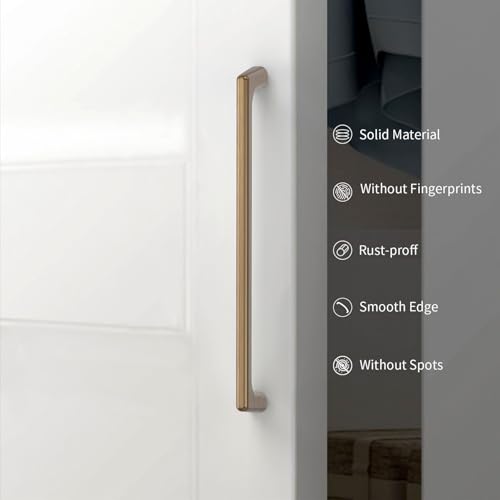 KNOKLOCK 10 Pack 88 Inch224mm Kitchen Cabinet Handles Champagne Bronze Cabinet Pulls Kitchen Cabinet Hardware Drawer Pulls for Cupboard Wardrobe - Image 3