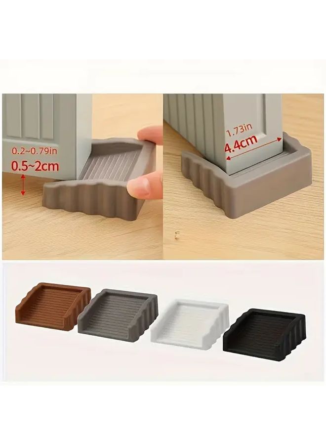 White No Drill Door Stopper Wedge Anti Slam Noise Reducing Durable Plastic Floor Protector - Image 2