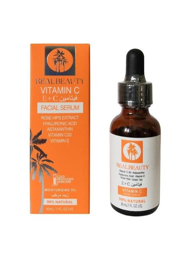 REALBEAUTY 2Pcs REAL BEAUTY Vitamin C Hyaluronic Acid Facial Serum Clear 30ml - Image 2