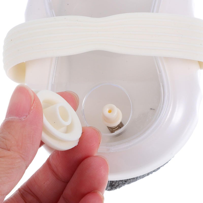 Silicone Bath Body Scrubber Press To Dispense Liquid Exfoliating Shower Brush Beige - Image 4