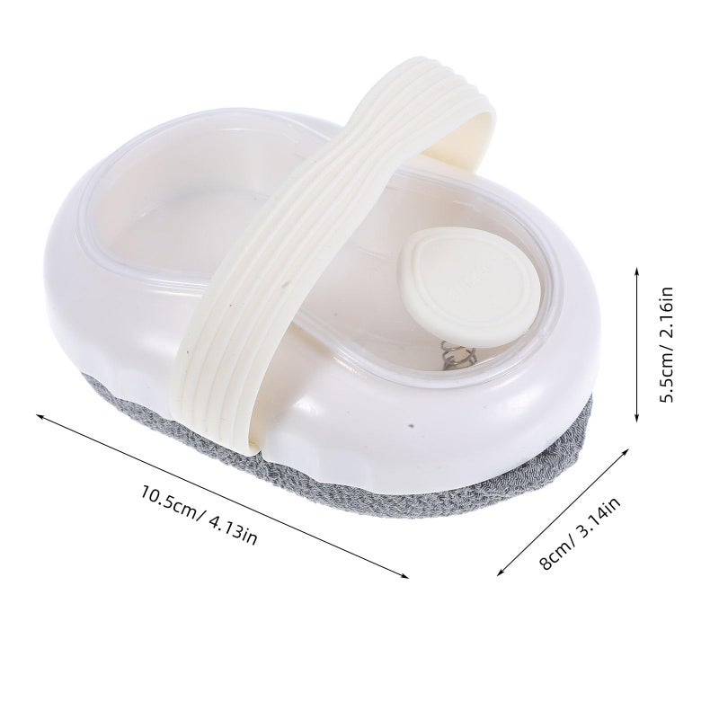 Silicone Bath Body Scrubber Press To Dispense Liquid Exfoliating Shower Brush Beige - Image 3