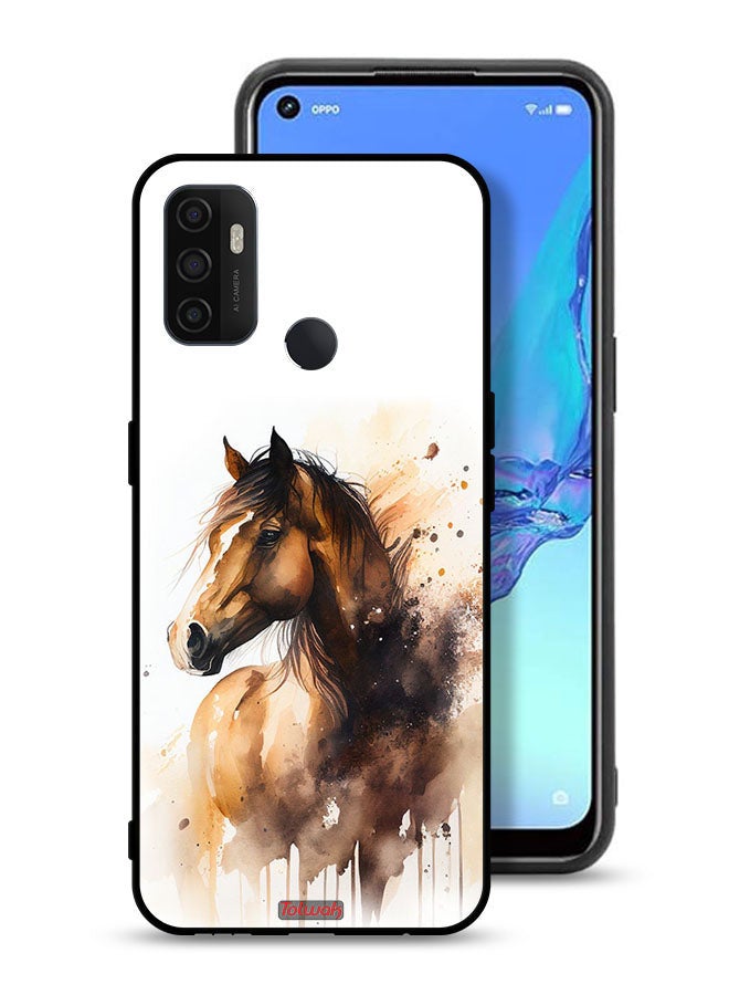 Tolwak Oppo A53s Protective Case Cover Horse Abstract Art - Image 1