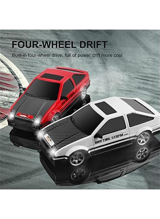 Generic - RC Drift Car, 1:16 Scale Remote Control Car, 4WD RC Cars, 30KM/H High Speed RC Racing Car with LED Lights, Drifting Tire and 2 Batteries for Kids and Adults (White) - Image 1