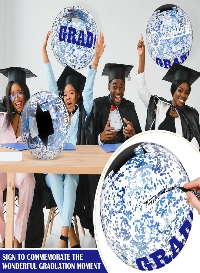 Vertintong Blue 10 Pcs 16 Inch Graduation Beach Balls Inflatable Grad Beach Ball Congrats Sign Bulk Prep for Grad Class of 2026 Swimming Pool Graduation Party Supplies Favors - Image 5