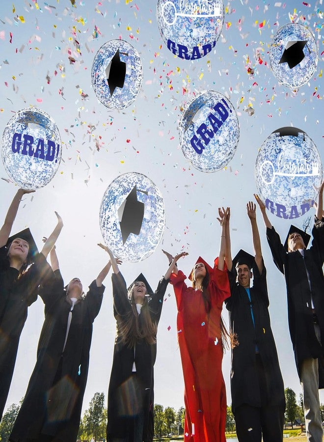 Vertintong Blue 10 Pcs 16 Inch Graduation Beach Balls Inflatable Grad Beach Ball Congrats Sign Bulk Prep for Grad Class of 2026 Swimming Pool Graduation Party Supplies Favors - Image 3