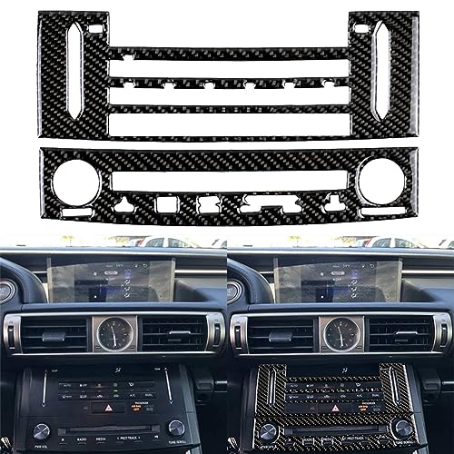 NVCNX Car Dashboard CD Panel Dash Cover Decal Compatible with Lexus IS250 2014 2015 IS200t 2016 2017 IS300 20162020 IS350 20142020 Carbon Fiber Interior Trim Accessories Black B - Image 1