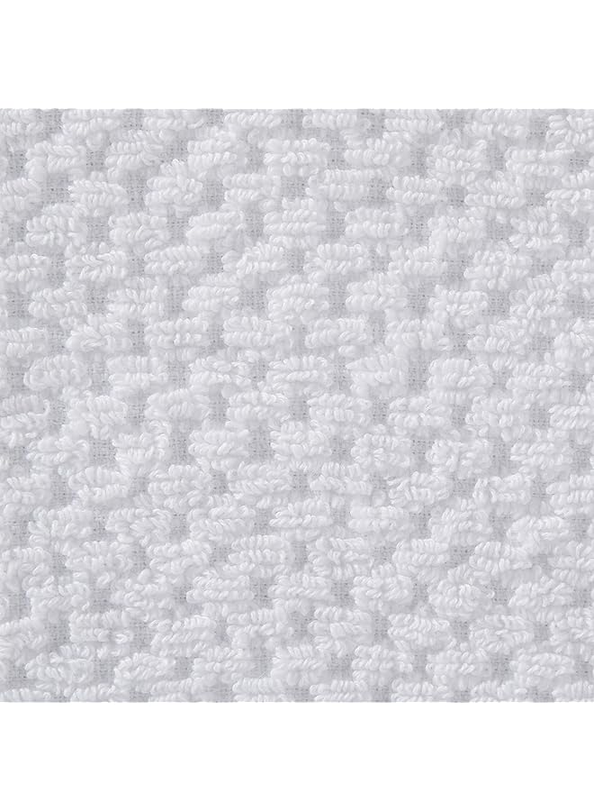 إيروريكس طقم مناشف حمام ومناشف يد مونوغرام إنش إيه إنش أبيض، عبوة من 4 قطع - Image 4