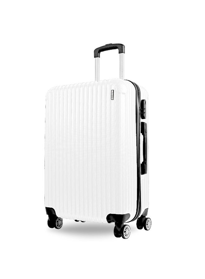 Reflection ABS Carry On Suitcase Airline Approved, Lightweight 28 Inch  Luggage- 360° Silent Wheels, ABS Hard Luggage Trolley, Spinner Wheels, Travel Luggage  (28-Inch , White) - Image 1