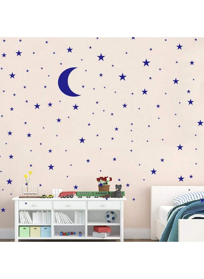 JURUOXIN Moon And Stars Wall Decal Vinyl Sticker For Kids Boy Girls Baby Room Decoration Good Night Nursery Wall Decor Home House Bedroom Design Pack Of 178Pcs (Blue) - Image 3