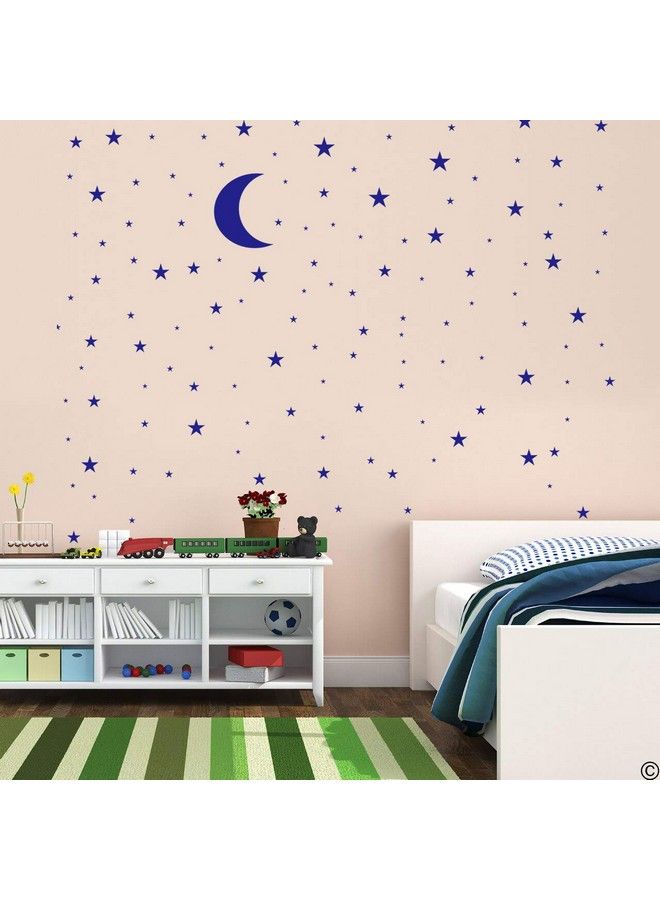 JURUOXIN Moon And Stars Wall Decal Vinyl Sticker For Kids Boy Girls Baby Room Decoration Good Night Nursery Wall Decor Home House Bedroom Design Pack Of 178Pcs (Blue) - Image 5