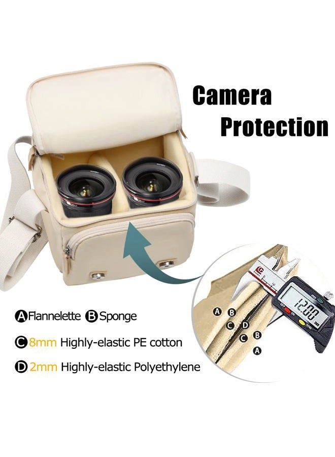 Cwatcun N1 Vintage Canvas Camera Bag, beige, S, Compact - Image 5