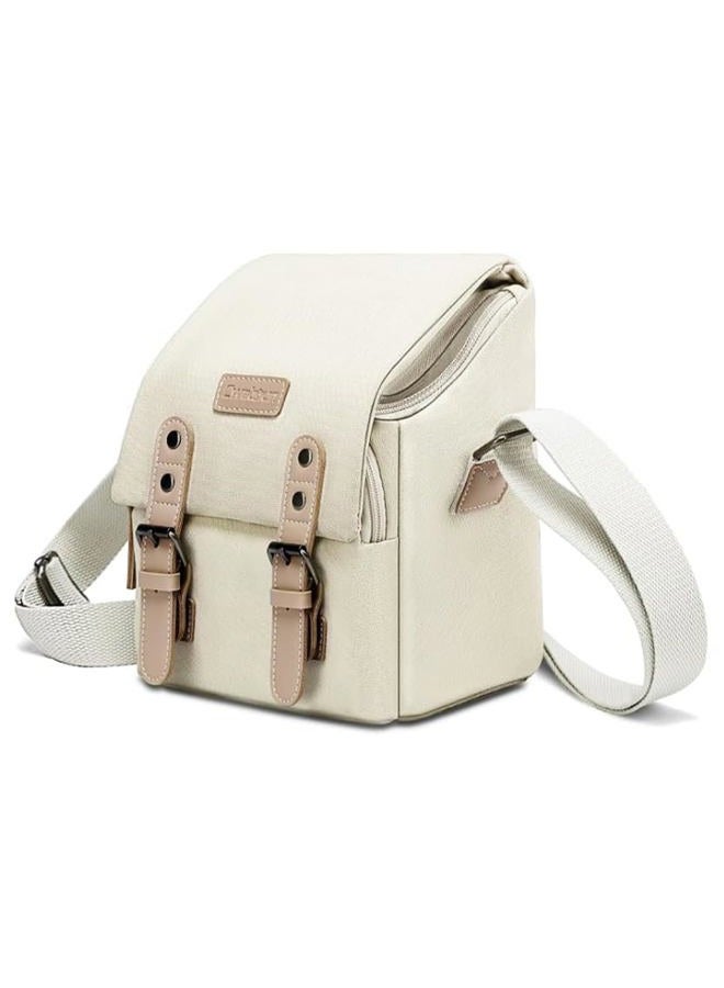 Cwatcun N1 Vintage Canvas Camera Bag, beige, S, Compact - Image 1