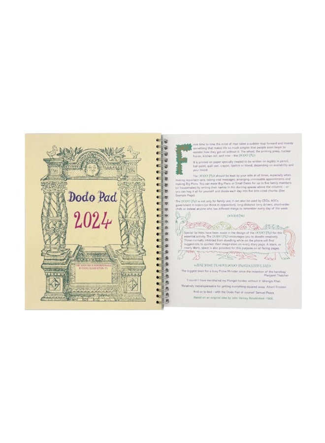 The Dodo Pad ON THE LEFT Desk Diary 2024 - Week to View, Calendar Year Diary: A Diary-Organiser-Planner Book for left handers for up to 5 people/activities. UK made, sustainable, plastic free - Image 2