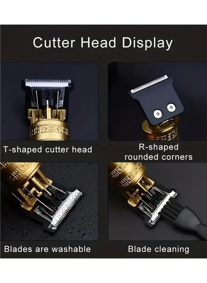 This cordless electric hair clipper for men features a sharp titanium alloy precision trimmer, making it ideal for men's haircuts and a great choice for home and bar use. Ships randomly. - Image 5
