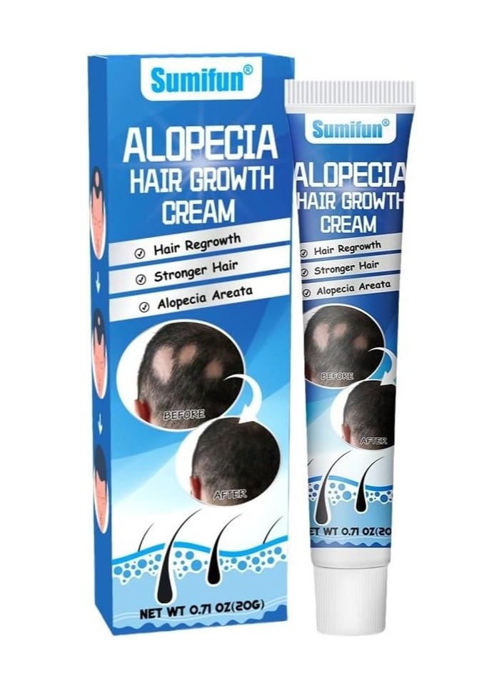 Sumifun - Alopecia Hair Growth Cream, 20g - Revitalizing Scalp and Promoting Hair Growth - Effective Treatment for Alopecia & Thinning Hair - Nourishes & Strengthens Hair Follicles - Reduces Hair Loss - Image 1
