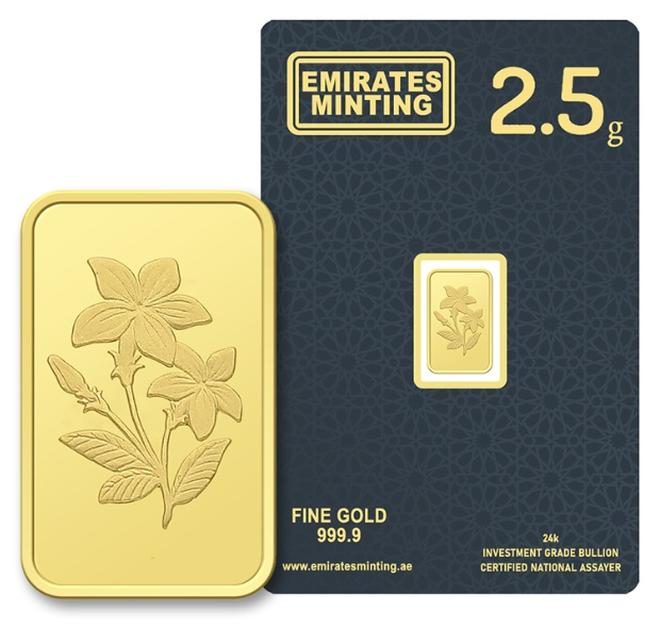 Emirates Minting 2.5 Grams Flower Gold Bar 999.9 Purity - Image 1
