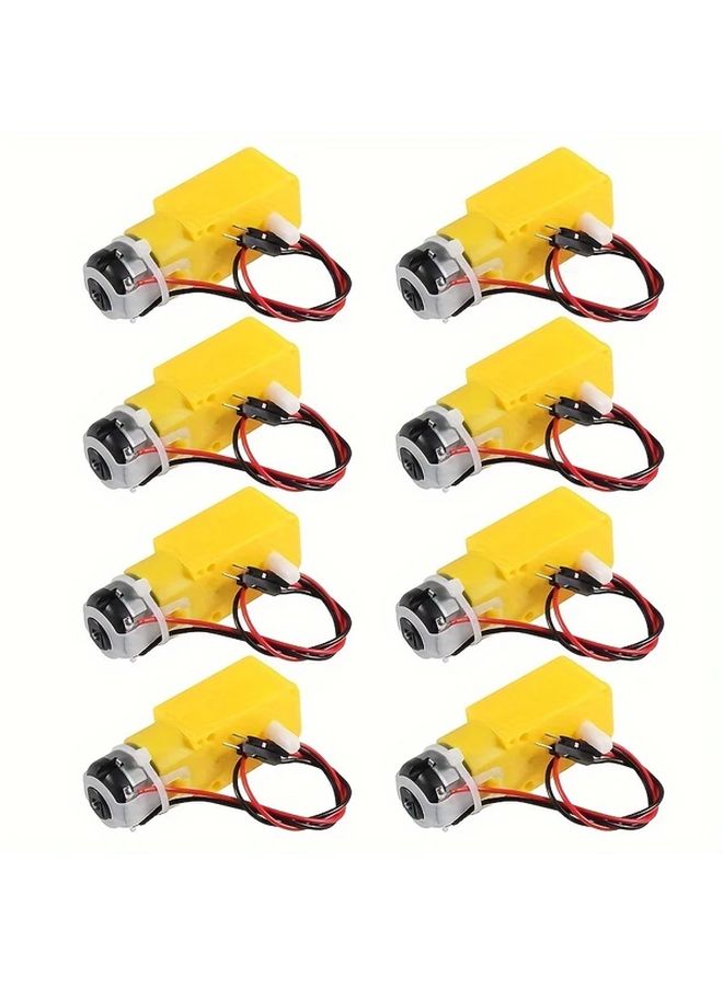 8 قطع محرك علبة تروس DC 3-6V 200 دورة في الدقيقة بنسبة 1:48 مع سلك لسيارة روبوت DIY من Arduino - Image 1