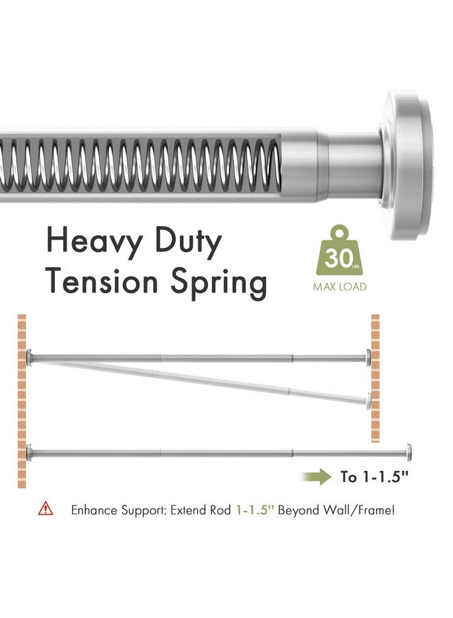 AmazerBath AmazerBath Spring Tension Shower Curtain Rod, 31-75 Inches Heavy Duty Tension Rod Rust Proof Bathroom Curtain Rod, Adjustable No Drill Easy Segmented Installation, Silver  - Image 5